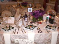 Table set up for dinner